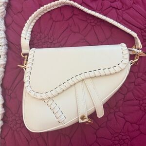 Elegant White Leather Women's Bag
